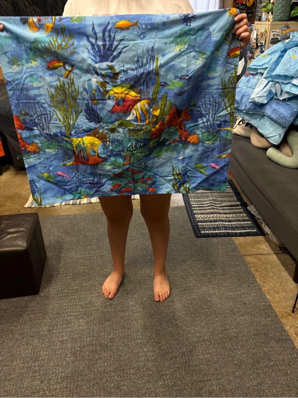Vintage Twin Fish In Love Comforter, 2 Shams, Bed Skirt